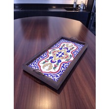 Sharp & Art Seramik Karo'lu 1.kalite Büyük Boy Ahşap Sunum Tepsisi,2 Farklı Model SEÇENEĞIYLE...(43CM-23 Cm)