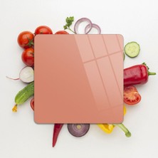 Cam Kesme Tahtası Kare Somon Rengi