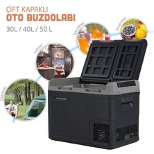 Tecnopoint TC21-16 Çift Kapaklı Oto Buzdolabı | 40 Litre