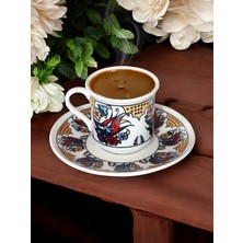 Türk Kahvesi Fincanı 2 Kişilik 4 Parça - 90 ml - Porselen
