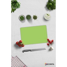 Düz Renk - Neon Yeşil | Cam Kesme Tahtası - Cam Kesme Tablası | 20CM x 30CM