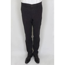 Toricelli Fistan Store Erkek Kahverengi Rahat Kalıp Yandan Cep Boru Paça Büyük Beden Kışlık Keten Pantolon