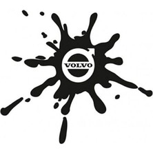 Volvo Damla Görünümlü Sticker Yakıt Deposu Depo Kapağı Sticker 2 Adet 12*10 cm