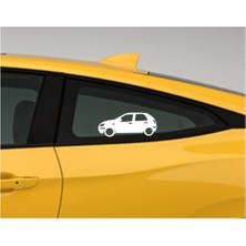 Otomobil Tasarım Oto Sticker Model 11 Siyah 16*6 cm