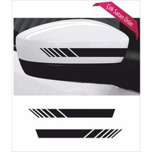 Oto Ayna Şerit Sticker Siyah 2 Li 20*2,5 cm