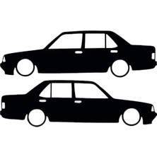 Otomobil Tasarım Oto Sticker Model 23 Siyah 15*5 cm