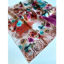 Levidor Tivil Ipek Eşarp 39308 Pudra Karışık Desen