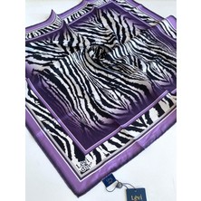 Levidor Tivil Ipek Eşarp 46855 Eflatun Rengi Karışık Desen