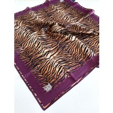 Levidor Tivil Ipek Eşarp 46856 Mürdüm Rengi Karışık Desen