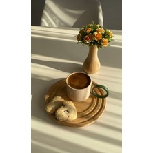 Yuvarlak Katmanlı Bambu Sunumluk