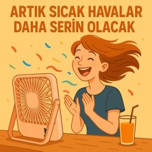 Zoli Mini Taşınabilir ve Şarj Edilebilir Vantilatör, Şarjlı Masa Fanı, Dijital Şarj Göstergeli, 5 Kademeli Sessiz Fan Beyaz