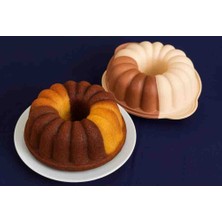 Ikili Silikon Kek Kalıbı Seti - Yuvarlak Kek Kalıbı ve 6 Lı Tepsi Muffin Kalıp Çikolata Rengi
