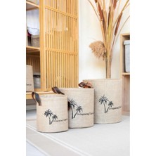 3'lü Set Jüt Dolap Içi Çamaşır Çocuk Odası Oyuncak Düzenleyici Katlanır Saklama Sepeti Organizer