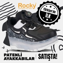 Nils Erkek Çocuk Patenli, Işıklı Rahat Siyah Spor ve Günlük Ayakkabı&Sneaker | Yeni Model Tarz Patenli Kaykay Ayakkabı