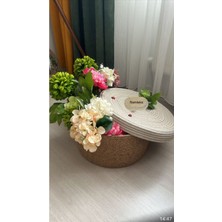 Natural, Jüt, Desenli, Sepet, Dolap Içi, Çocuk Odası, Düzenleyici, Saklama Sepeti, Ekmek Sepeti