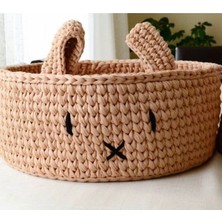 Çocuk Odası Bebek Odası Tavşan Kulaklı Düzenleyici Örgü Sepet