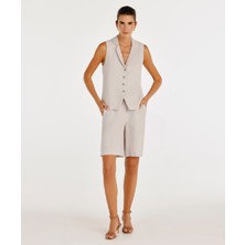 Kelebek Yakalı Klasik Kesim Yelek