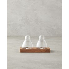 Octavia Borosilikat-Akasya 2'li Tuzluk - Biberlik 6x8 cm Şeffaf