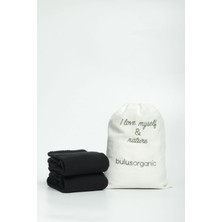 Buluş Organic 2'li Siyah Yarım Konç Havlu Tabanlı Erkek Spor & Tenis Çorabı