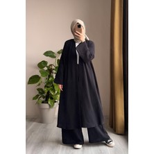 Ande Tesettür Kimono Takım - Siyah