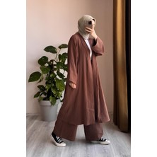 Ande Tesettür Kimono Takım - Kahve