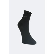 Buluş Organic 2'li Siyah Yarım Konç Havlu Tabanlı Erkek Spor & Tenis Çorabı