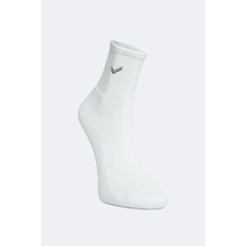 Buluş Organic 2'li Beyaz Yarım Konç Havlu Tabanlı Erkek Spor & Tenis Çorabı