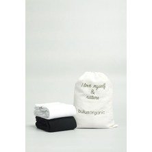 Buluş Organic 2'li Siyah, Beyaz Yarım Konç Havlu Tabanlı Erkek Spor & Tenis Çorabı