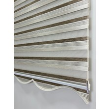 Dilimli Iki Renk-Kahve-Krem Ev-Ofis Perdesi Aluminyum Sistem – Şık & Kullanışlı Perde (Alüminyum Sistem)