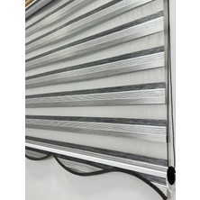 Dilimli Iki Renk-Gri-Siyah Ev-Ofis Perdesi Aluminyum Sistem – Şık & Kullanışlı Perde (Alüminyum Sistem)