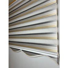 Dilimli Iki Renk-Gri/krem Ev-Ofis Perdesi Aluminyum Sistem – Şık & Kullanışlı Perde (Alüminyum Sistem)