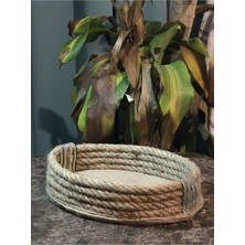 Hasır Sepet, Jüt Ipten Ekmeklik, Çok Amaçlı Saklama Kutusu, Organizer,