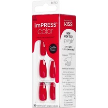 İmpress Color Kendinden Yapışkanlı Takma Tırnak Uzun Kırmızı