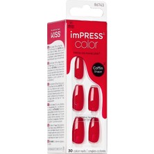İmpress Color Kendinden Yapışkanlı Takma Tırnak Uzun Kırmızı