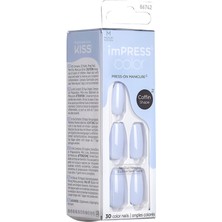 İmpress Color Kendinden Yapışkanlı Takma Tırnak Mavi Uzun
