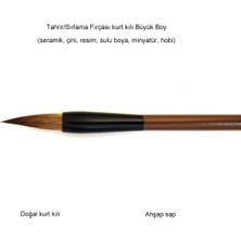 Sanathobi Tahrir Fırçası Kurt Kılı Büyük Boy, Sırlama, Çini, Vazo, Seramik, Sulu Boya, Resim-Askılı 3 Adet