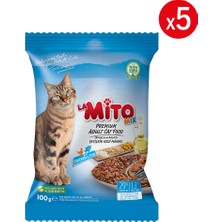 La Mito Adult Cat Tavuklu Yetişkin Kedi Maması 100 gr x 5 Adet, Tüm Irklar İçin, Doğal, Şeker İçermez