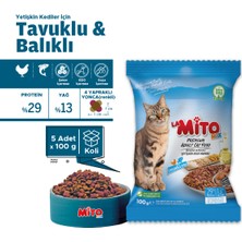 La Mito Adult Cat Tavuklu Yetişkin Kedi Maması 100 gr x 5 Adet, Tüm Irklar İçin, Doğal, Şeker İçermez