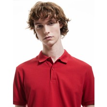 Koton Kısa Kollu Pamuklu Pike Kumaş Polo Yaka Slim Fit Tişört