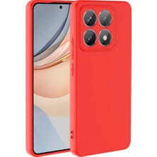 Xiaomi 14T Pro Kılıf Lansman Içi Kadife Kamera Korumalı Mara Silikon Kılıf-Kırmızı