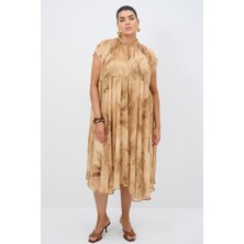 Love My Body Şifon Desenli Elbise