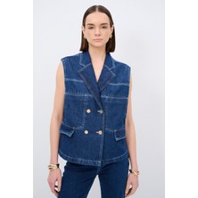 Love My Body Kruvaze Jean Yelek Lacivert 179L9053002