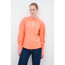 adL Uzun  Kollu Pencere Detaylı Bluz