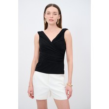 Love My Body Büzgü Detaylı Örme Bluz