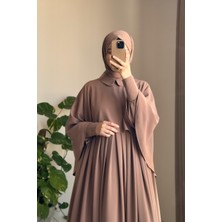 Ande Tesettür Pelerinli Elbise-Vizon