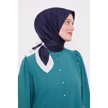 Ekru-Laci Halka Desen Monogram Eşarp