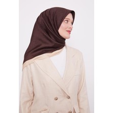 Acı Kahve Halka Desen Monogram Eşarp