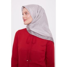 Gümüş Halka Desen Monogram Eşarp