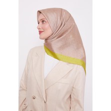 Fıstık Yeşili Halka Desen Monogram Eşarp