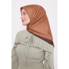 K.kahve Halka Desen Monogram Eşarp